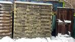 9 houten panele 1,8x1,8 en 1 paneel 2m  prijs is per stuk, Tuin en Terras, Schuttingen, Ophalen, Gebruikt