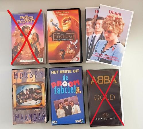 video vhs prinses Diana, droomfabriek, Lion King walt disney, Cd's en Dvd's, VHS | Film, Ophalen of Verzenden