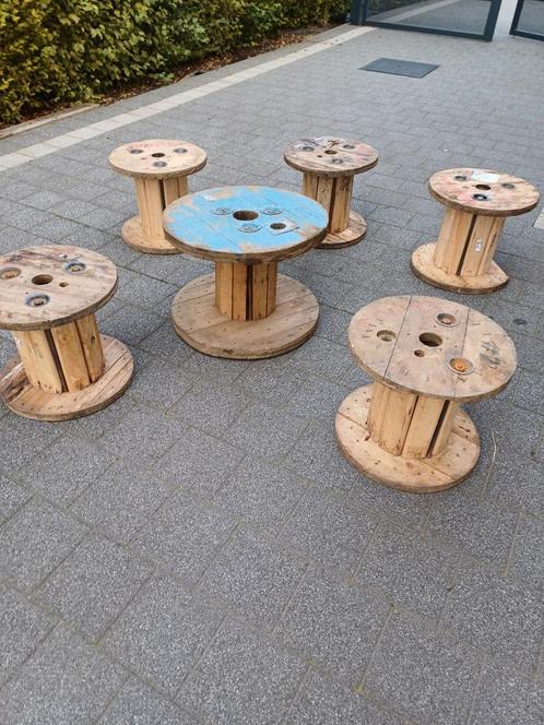 bobine en bois, Jardin & Terrasse, Tables de jardin, Utilisé, Bois, Enlèvement ou Envoi