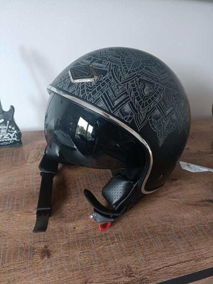 Airstone jethelm als nieuw., Motoren, Kleding | Motorhelmen, Dames, Heren, Jethelm, M, Tweedehands, Ophalen of Verzenden
