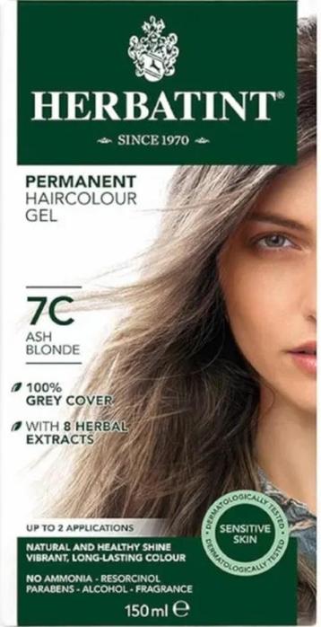 Coloration cheveux naturelle Herbatint 7C blond cendré