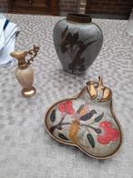 Antieke vintage bronz/koper/messing vazen, schaal en  bel, Antiek en Kunst, Antiek | Brons en Koper, Ophalen of Verzenden, Koper