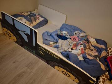 Tractor kinderbed, 70 à 85 cm, Comme neuf, Sommier à lattes, Enlèvement
