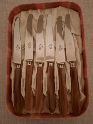 Ensemble de 6 couteaux à fruits vintage en bakélite et corne, Enlèvement