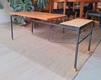 Retro salon tafel in hout, Huis en Inrichting, Tafels | Salontafels, Ophalen, Minder dan 50 cm, Gebruikt, 100 tot 150 cm
