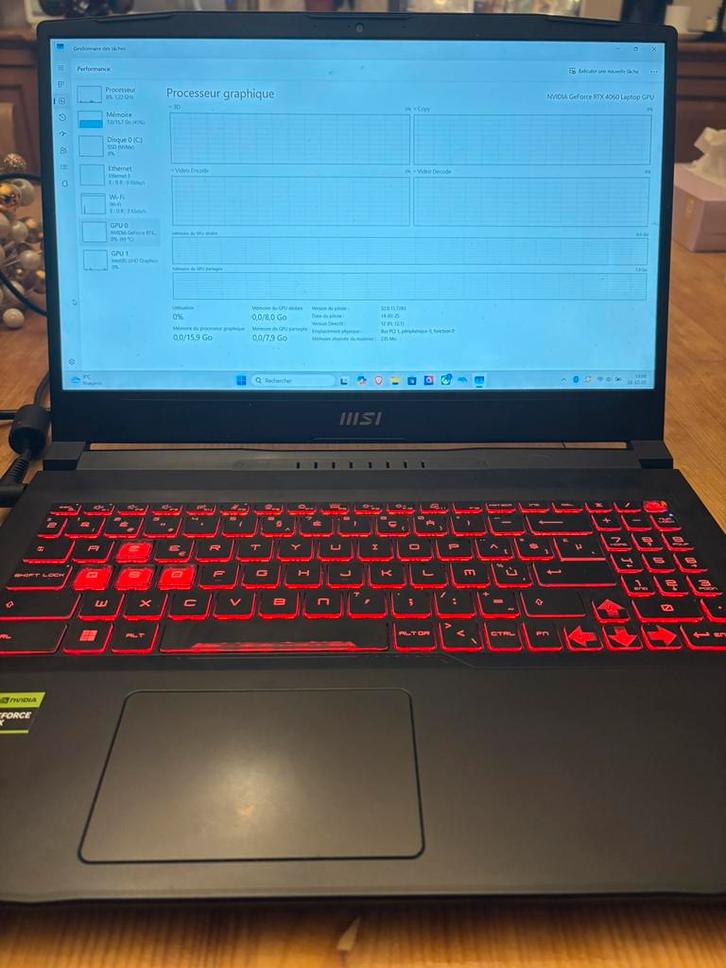 MSI Katana 15 b13, Informatique & Logiciels, Ordinateurs portables Windows, Comme neuf, 15 pouces, SSD, 4 Ghz ou plus, 16 GB, Azerty