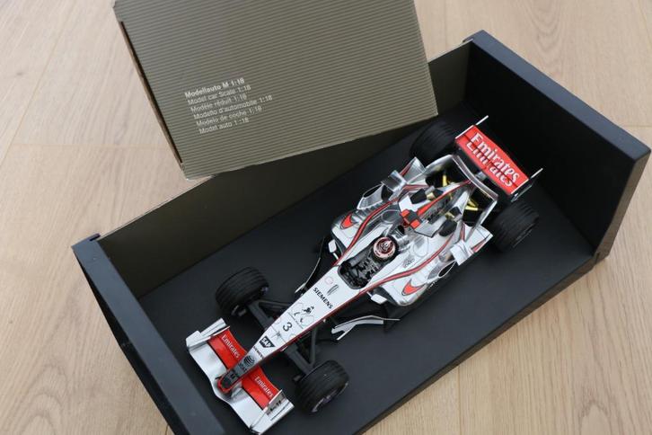 Raikkonen 1/18, Hobby en Vrije tijd, Modelauto's | 1:18, Zo goed als nieuw, Auto, MiniChamps, Ophalen of Verzenden