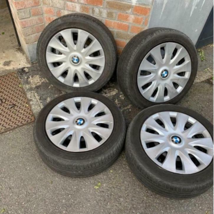 4 originele BMW 1 serie zomervelgen met sensoren, Auto-onderdelen, Banden en Velgen, Velg(en), Winterbanden, 16 inch, 205 mm, Personenwagen