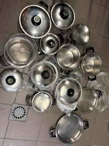 Casseroles AMC+ accessoires, Inox, Plaque céramique, Enlèvement, Utilisé
