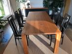 6 zwarte eetkamerstoelen, Huis en Inrichting, Tafels | Eettafels, Ophalen, Gebruikt