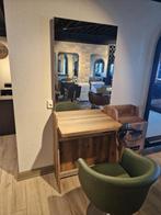 Kaptafel Pure Art spiegel mirror hout wood kapsalon kapper, Huis en Inrichting, Woonaccessoires | Overige, Ophalen of Verzenden