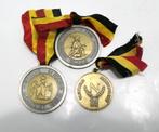 3 médailles marche Saint Roch Chatelet 1975-1980-1985, Overige materialen, Ophalen of Verzenden