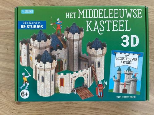 nieuw - Het middeleeuws kasteel - Boek + 3D-puzzel - 6+, Hobby en Vrije tijd, Denksport en Puzzels, Nieuw, Rubik's of 3D-puzzel
