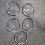 Nieuw: 5 Val Saint Lamberts kristallen onderzetters (vogels), Huis en Inrichting, Woonaccessoires | Onderzetters, Ophalen of Verzenden