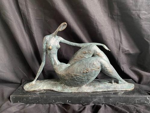 Bronzen dikke abstracte zittende dame. Milo zuiver brons, Antiek en Kunst, Kunst | Beelden en Houtsnijwerken, Ophalen of Verzenden