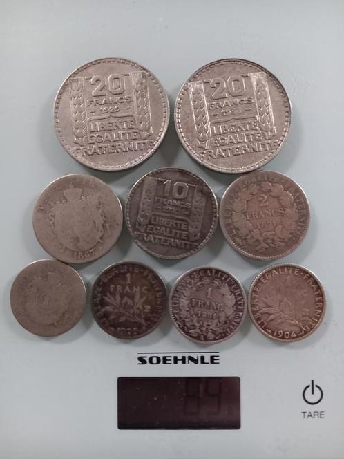 89gram Franse zilveren munten, Postzegels en Munten, Edelmetalen en Baren, Zilver, Ophalen of Verzenden