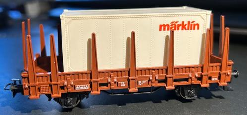 3149. Stapelwagen beladen met H0 Märklin-container., Hobby en Vrije tijd, Modeltreinen | H0, Nieuw, Wagon, Märklin, Ophalen of Verzenden