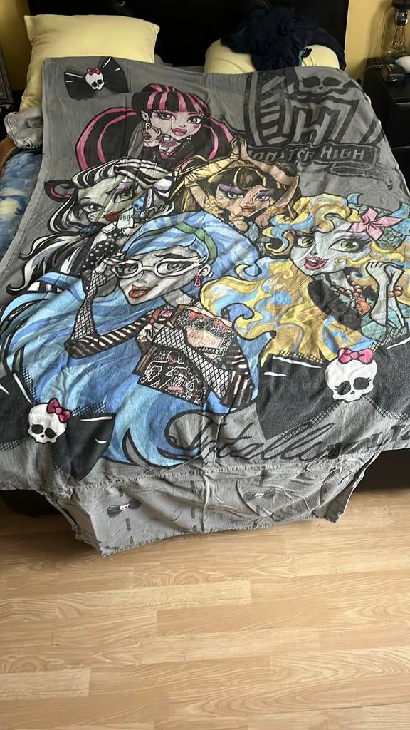 Literie Monster High, Drap-housse ou Taie d'oreiller, Gris, Enlèvement ou Envoi, Utilisé