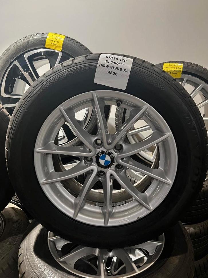 Kit jantes OEM BMW X3 17” 5x120 + pneus 225/60R17, Autos : Pièces & Accessoires, Pneus & Jantes, Pneu(s), 17 pouces, Enlèvement