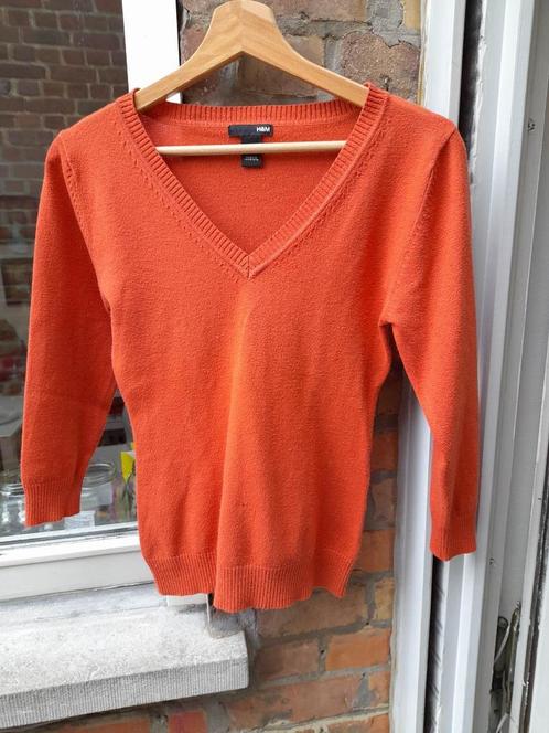 Pull à col en V de mi-saison orange foncé pour femme H&M S, Vêtements | Femmes, Pulls & Gilets, Porté, Taille 36 (S), Orange, Enlèvement ou Envoi