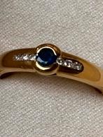 Ring saffier en briljant., Ophalen of Verzenden, Nieuw