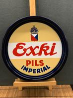 Emaille dienblad EXKI PILS IMPERIAL, Verzamelen, Ophalen, Gebruikt, Reclamebord