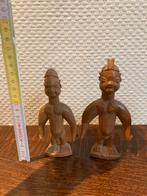 Vintage handgesneden afrikaanse beeldjes man en vrouw, Ophalen