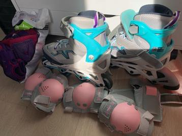 Oxelo Roller Skates Fit 3 JR 35/38 Turquoise - zgan beschikbaar voor biedingen
