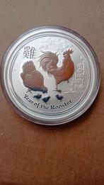 Pièce Argent 2 onces lunar rooster 2017, Ophalen, Zilver