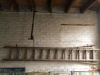 Tweedelige ladder in hout, Ophalen, Zo goed als nieuw, Ladder, Opvouwbaar of Inschuifbaar