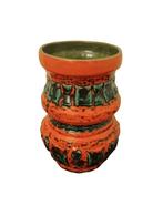 Vaas Spara Keramiek., Aardewerk of Porselein, Oranje, Ophalen of Verzenden, Zo goed als nieuw