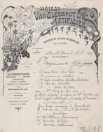 ART NOUVEAU:1905:Offerte de ## Maison VAN CLEEMPUT, Jette ##, Oude facturen., Gebruikt, Ophalen of Verzenden