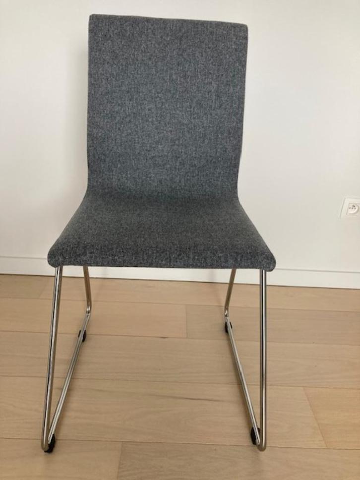 6 eetkamerstoelen volfgang Ikea, Huis en Inrichting, Stoelen, Zo goed als nieuw, Vijf, Zes of meer stoelen, Stof, Grijs, Ophalen