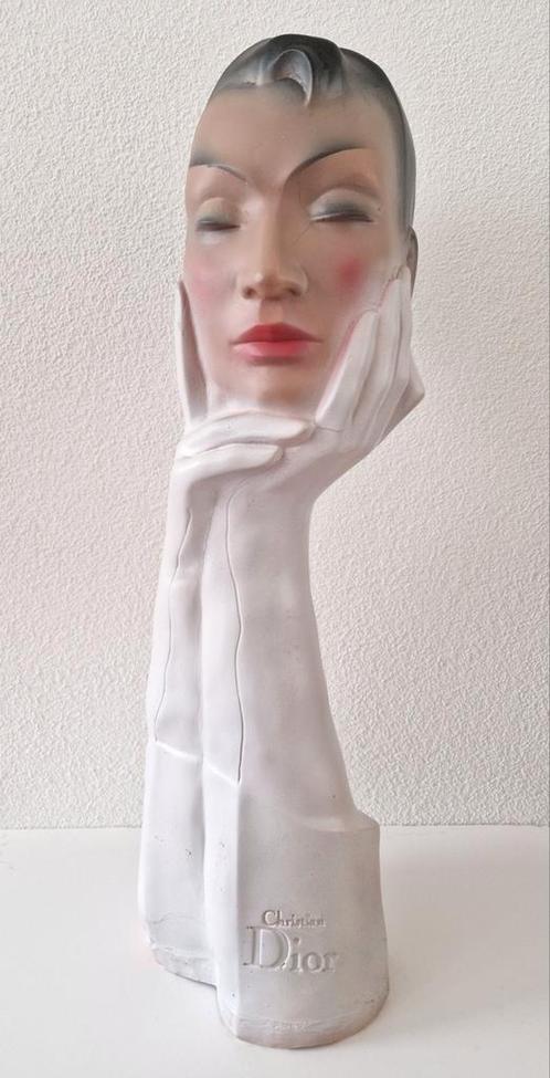 Vintage Christian Dior witte mannequin reclame display, 1960, Antiek en Kunst, Kunst | Beelden en Houtsnijwerken, Ophalen of Verzenden