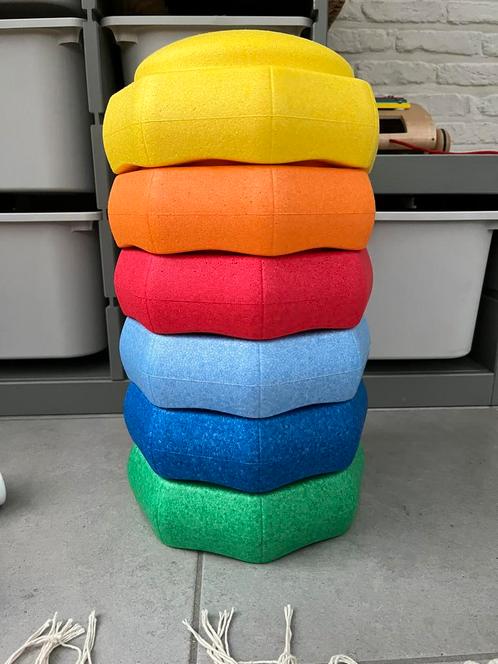 6 nieuwe STAPELSTENEN - stepping stones, Kinderen en Baby's, Speelgoed | Bouwstenen, Nieuw, Ophalen