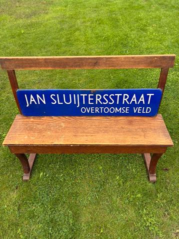 Emaille straatnaambord - Amsterdam - Jan Sluijtersstraat beschikbaar voor biedingen