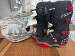 Crosshelm en boots te koop, Motoren, Kleding | Motorhelmen, Ophalen, Tweedehands, Heren