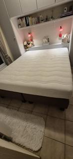 BEDSTEE, Ophalen, Beige, Tweepersoons, Zo goed als nieuw