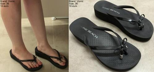Zwarte teenslippers VIONIC 36, Kleding | Dames, Schoenen, Zo goed als nieuw, Slippers, Zwart, Ophalen of Verzenden