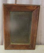 Antieke Koperen Plaat - Spreuk over Moeder - 30x22, Ophalen of Verzenden