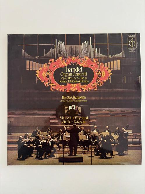 Handel Organ Concerti Kynaston The Virtuosi Of England 1973, Cd's en Dvd's, Vinyl | Klassiek, Zo goed als nieuw, Barok, Orkest of Ballet