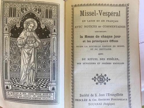 Missel et vespéral de 1927, Collections, Religion, Utilisé, Christianisme | Catholique, Livre, Enlèvement