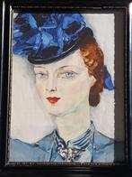 Van Dongen "Het blauwe hoedje", Antiek en Kunst, Ophalen of Verzenden