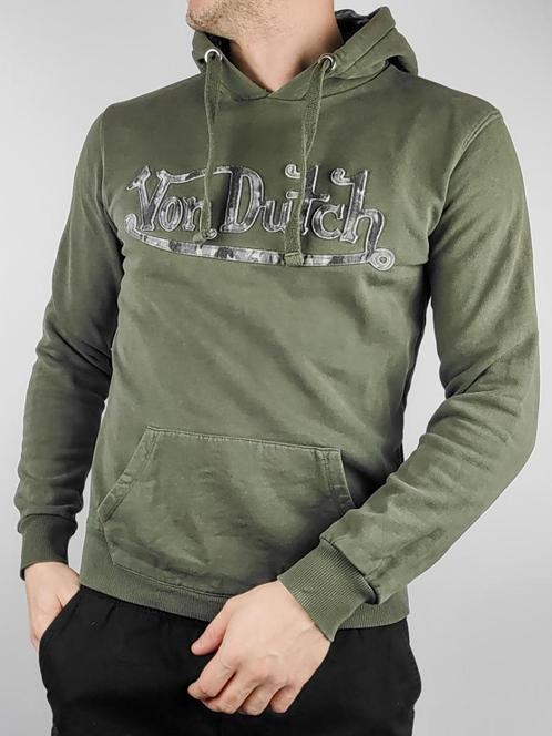 Hoodie Von Dutch - 100% coton - Kaki - Taille M, Vêtements | Hommes, Pulls & Vestes, Comme neuf, Taille 48/50 (M), Autres couleurs