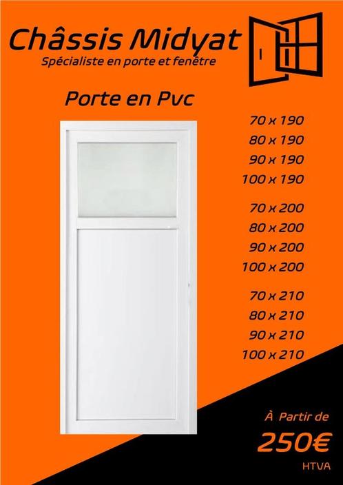 Porte de service Pvc toute Dimension Dispo 250€, Bricolage & Construction, Vitres, Châssis & Fenêtres, Neuf, Fenêtre de façade ou Vitre