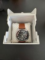 Diesel horloge met lederen band, Ophalen of Verzenden, Zo goed als nieuw