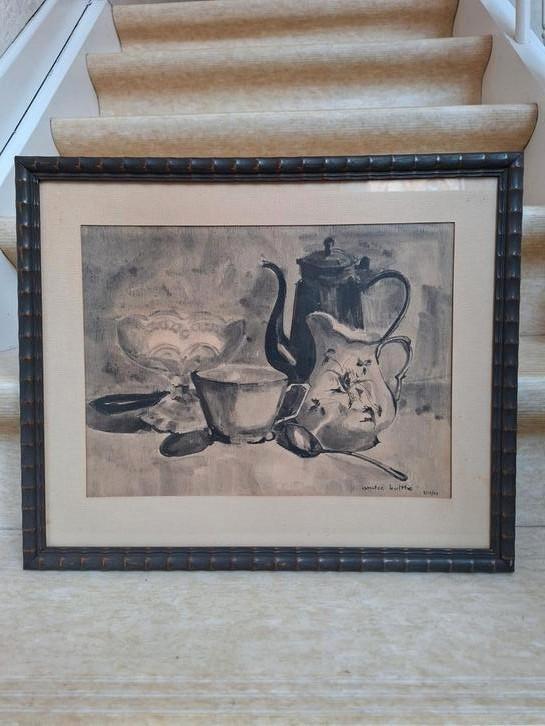 Aquarel door André Bulthé, Antiek en Kunst, Kunst | Tekeningen en Fotografie, Ophalen of Verzenden