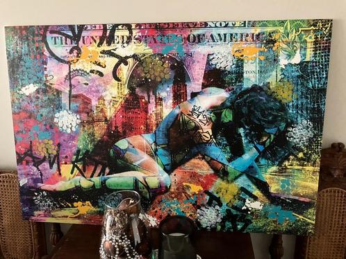 Abstract - Vibrant Girl - NOBLE$$ - UNIEK werk, Antiek en Kunst, Kunst | Schilderijen | Abstract, Ophalen of Verzenden