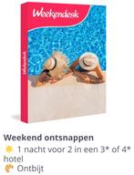 Weekenddesk bon, Tickets en Kaartjes, Cadeaubon, Overige typen, Twee personen