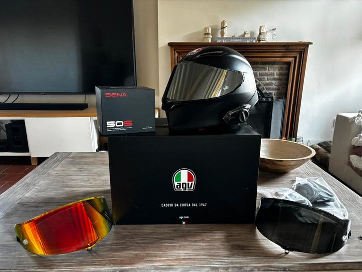 Casque Moto AGV PISTA RR Carbone Matt Comme Neuf Taille M/L, Motoren, Kleding | Motorhelmen, M, AGV, Ophalen